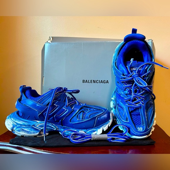 Balenciaga Faded Blue Track Sneakers - Picture 2 of 9